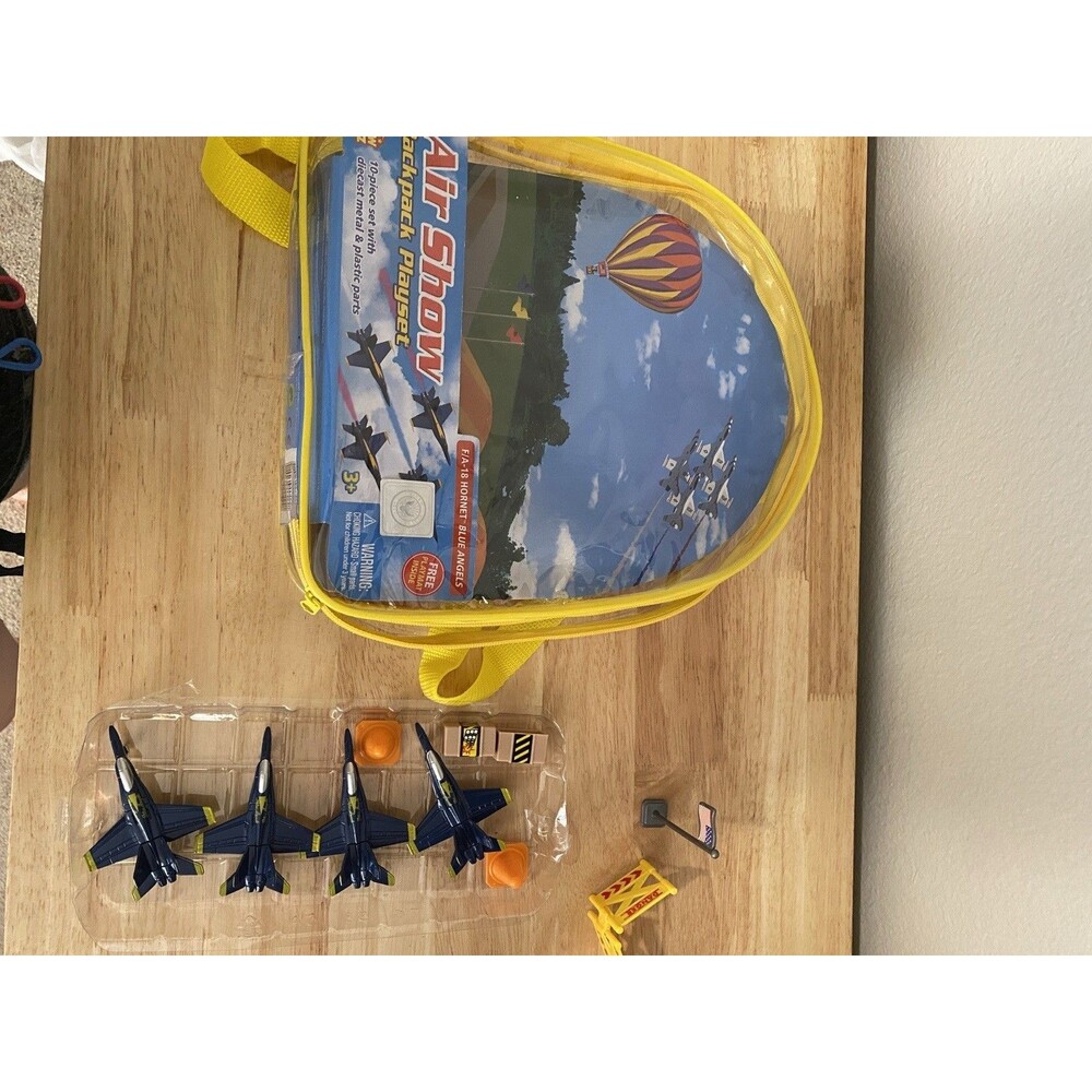 F-18 Blue Angels Backpack Playset - Mini Jet, Accessories -complete Kit
